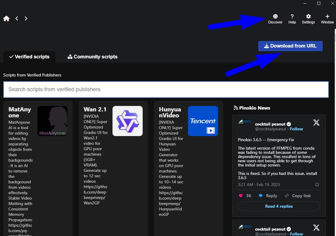 pinokio GitHub