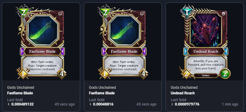 Gods Unchained карты