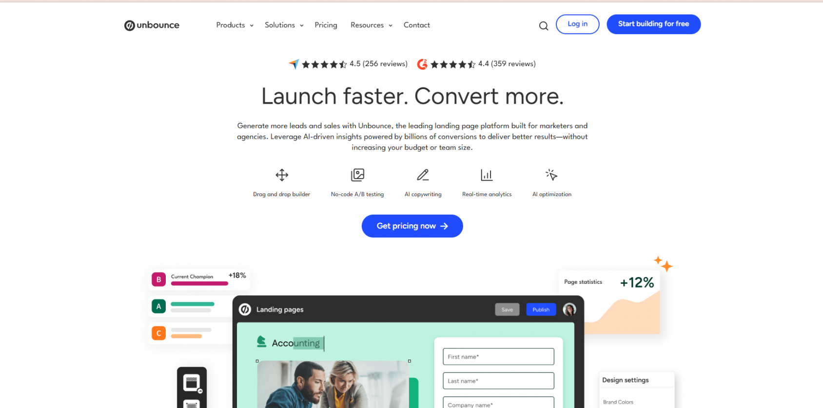 Unbounce сайт