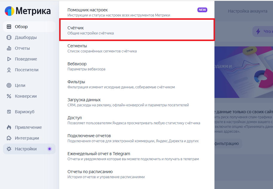 яндекс метрика счетчик