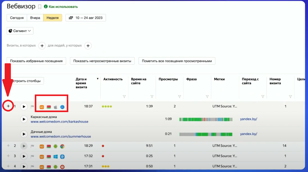 что делал пользователь