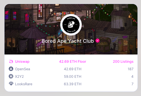 NFT-агрегатор Uniswap