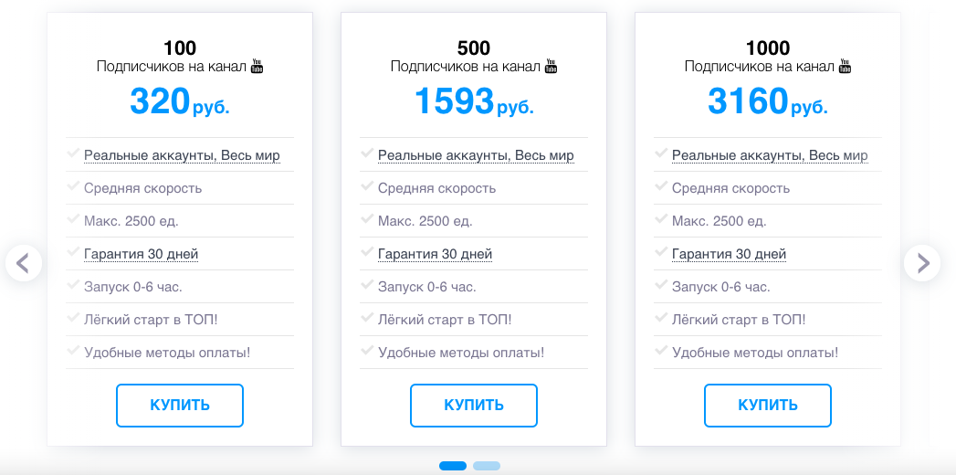 накрутка подписчиков в Ютуб