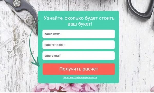 Пример лид-формы 