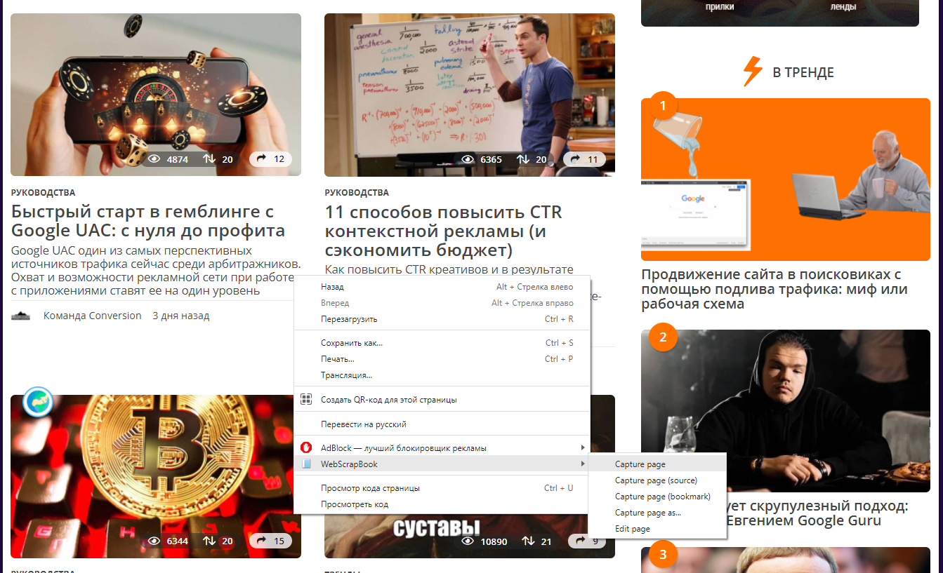 скопировать любой сайт