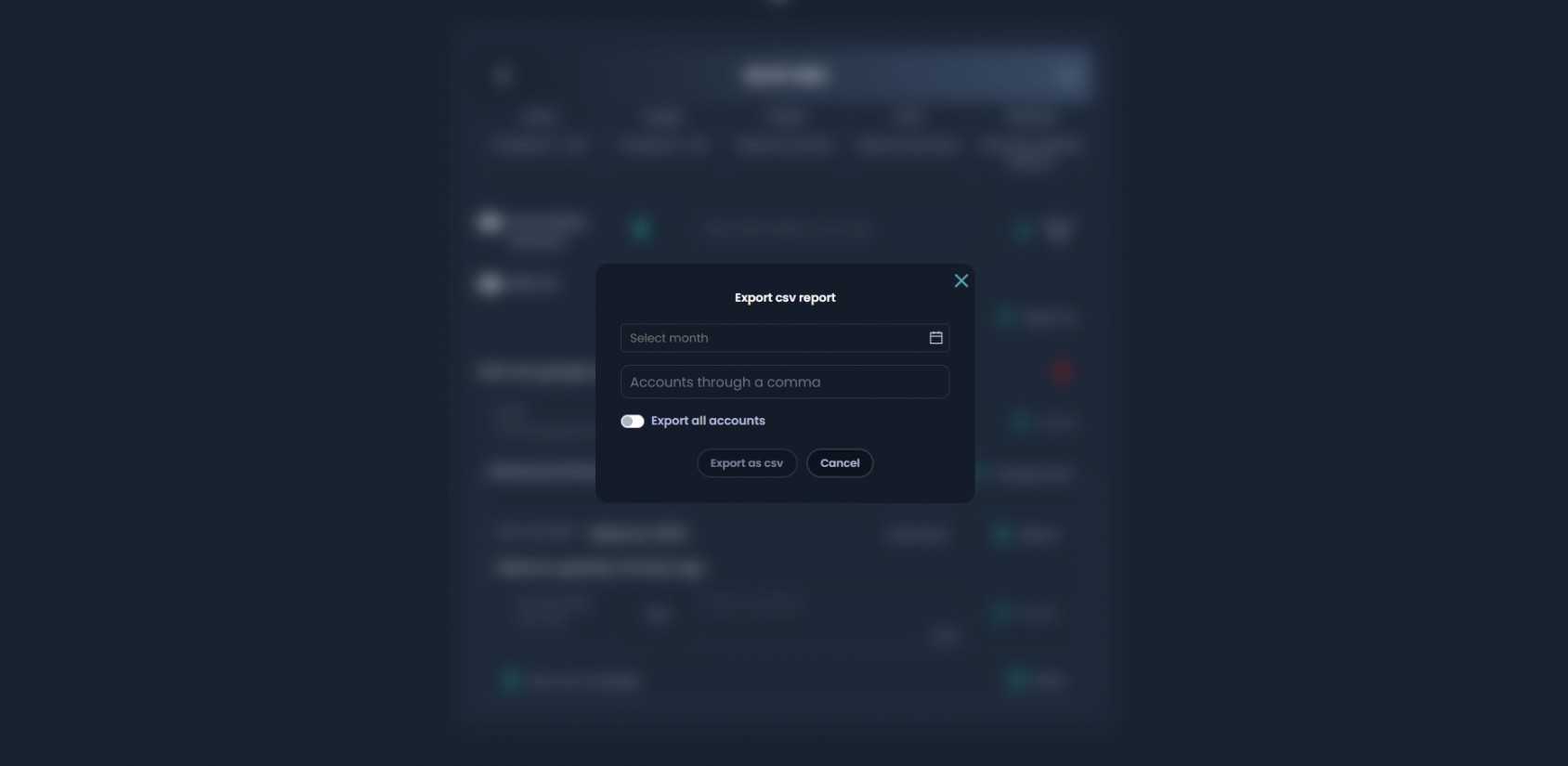  Export CSV