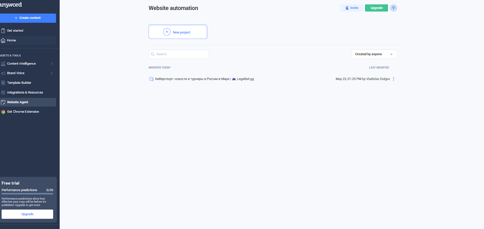 Website agent
