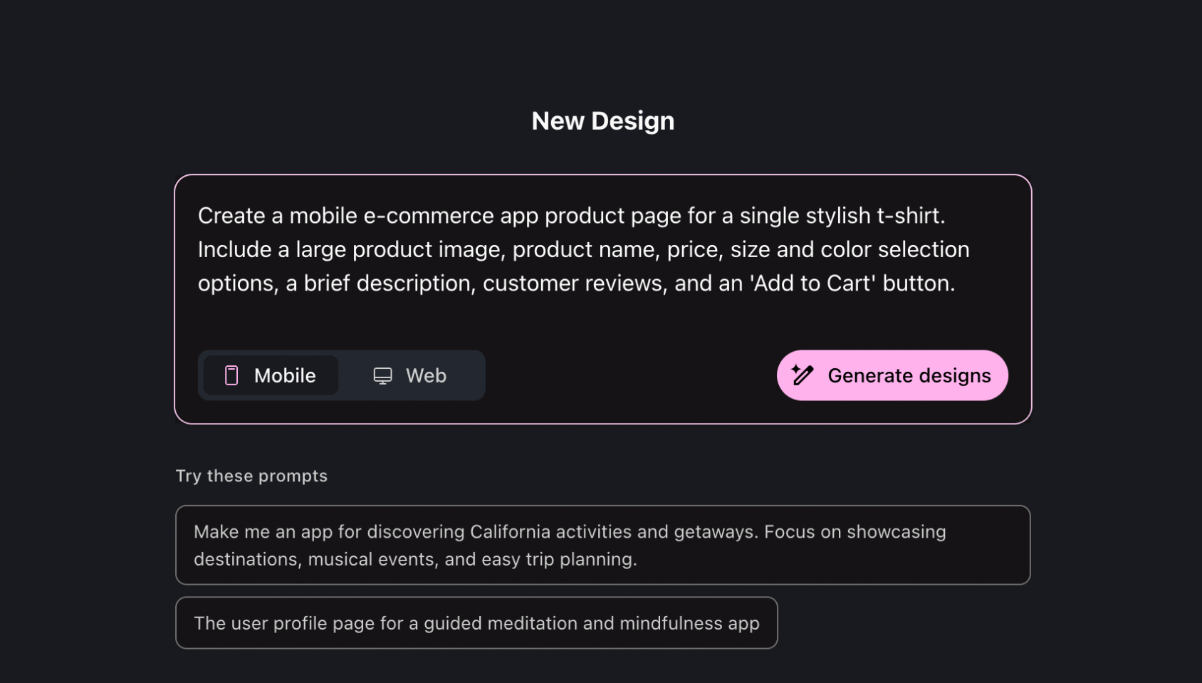 Generate Designs
