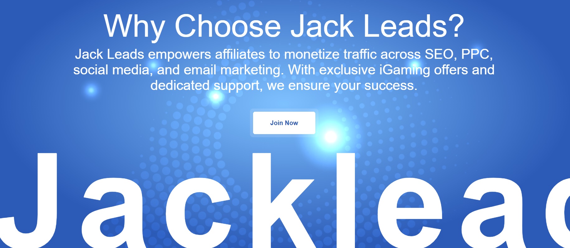 JackLead, главная страница