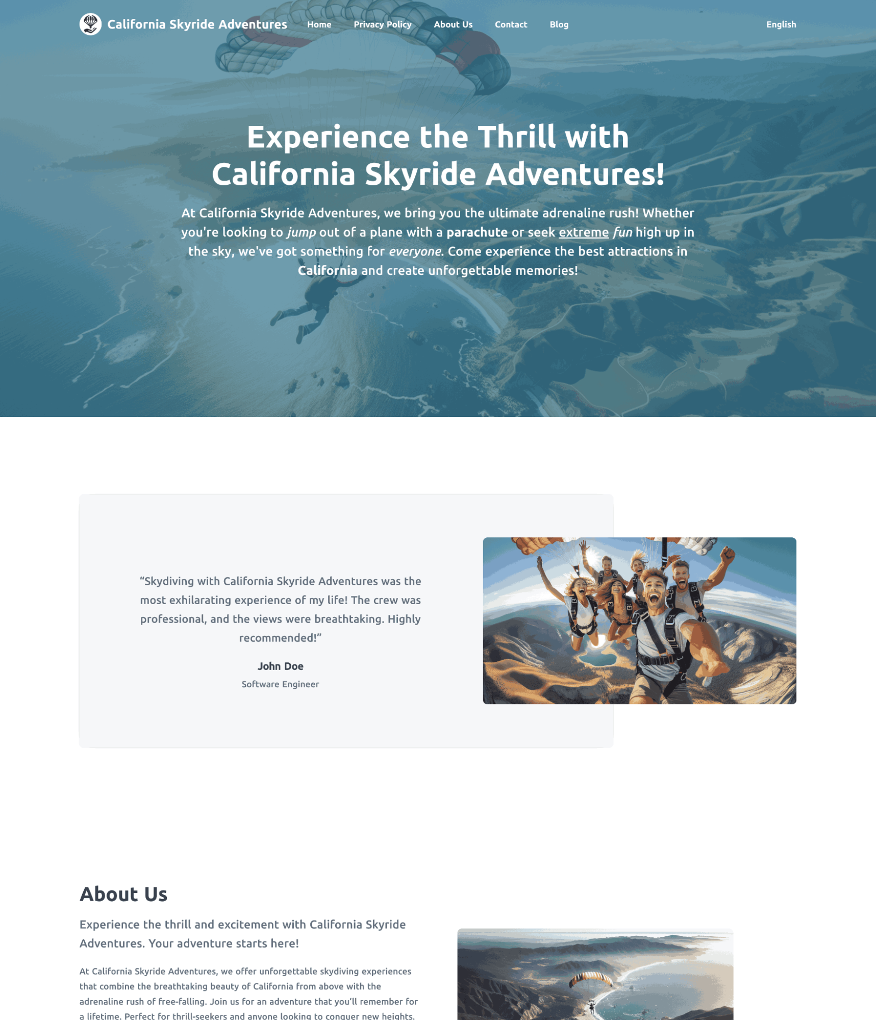 пример сайта WhitePages Bot